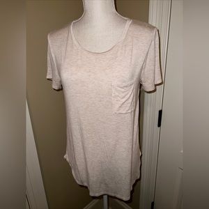 Workshop Republic Clothing Women Tan Size S Short Sleeve Pocket T-Shirt